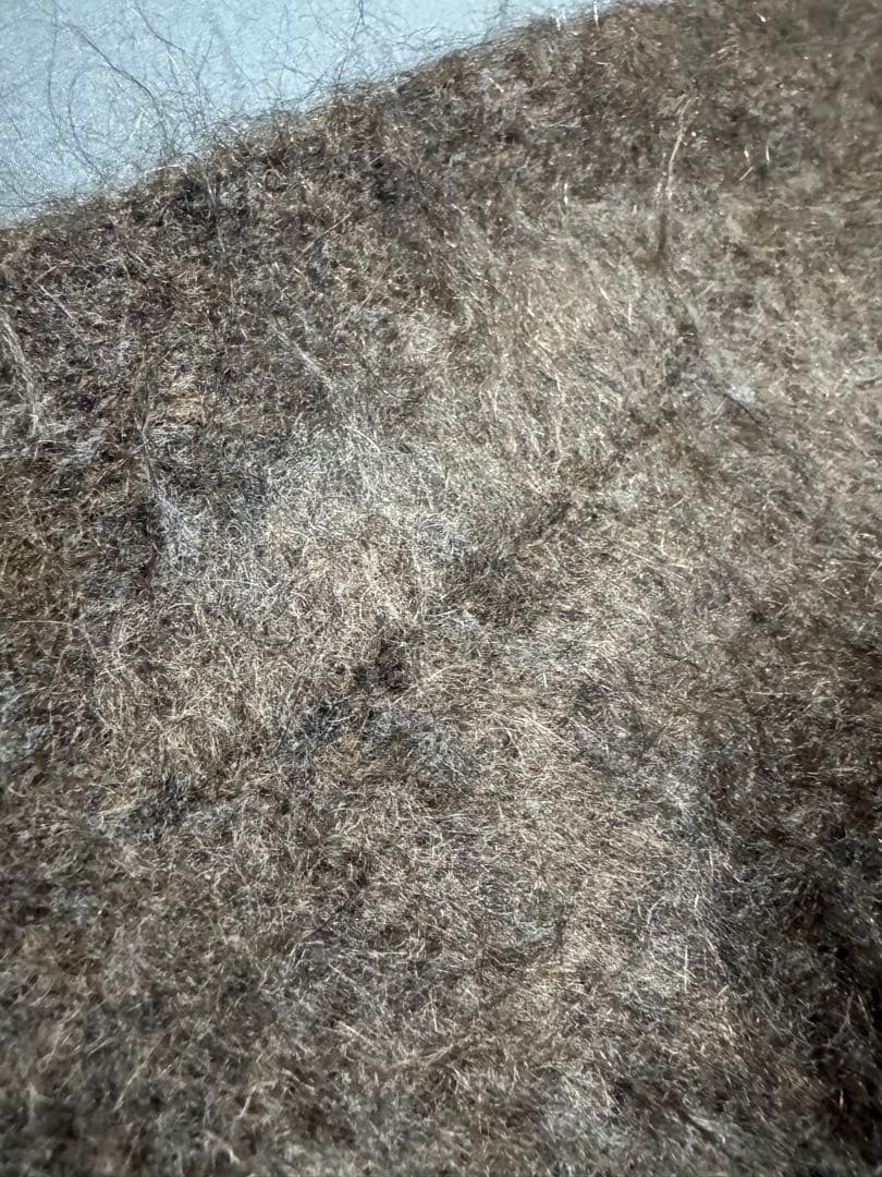 Schott 24AW モヘヤニットカーディガン ブラウン Lサイズ