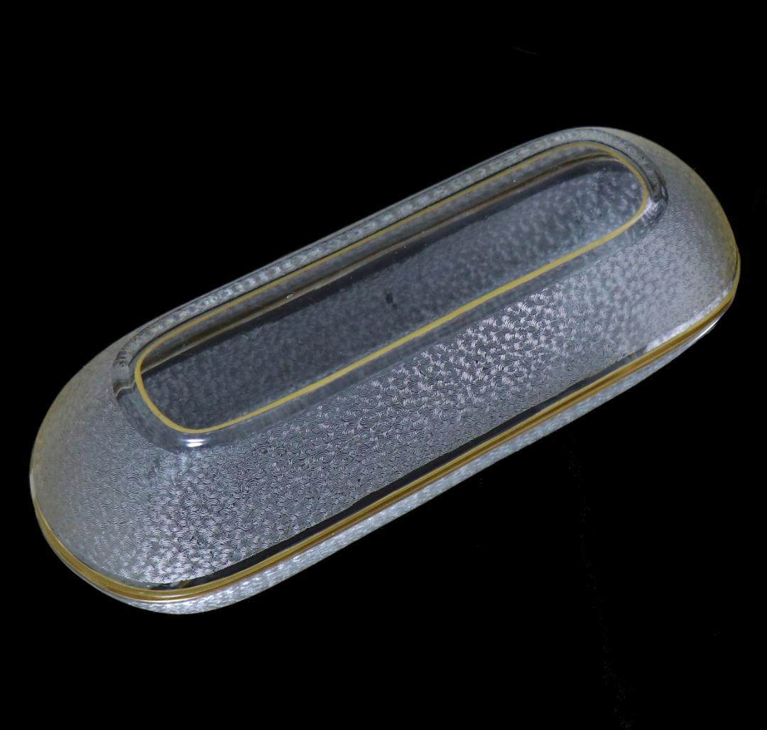 オールド・バカラ 珍品 春海商店特注青海波文金彩舟形鉢 24.6cm 懐石料理具