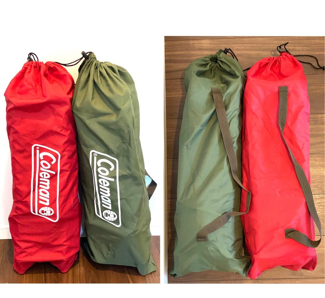 【2脚セット】 Coleman コールマン 2WAYキャプテンチェア 赤/緑