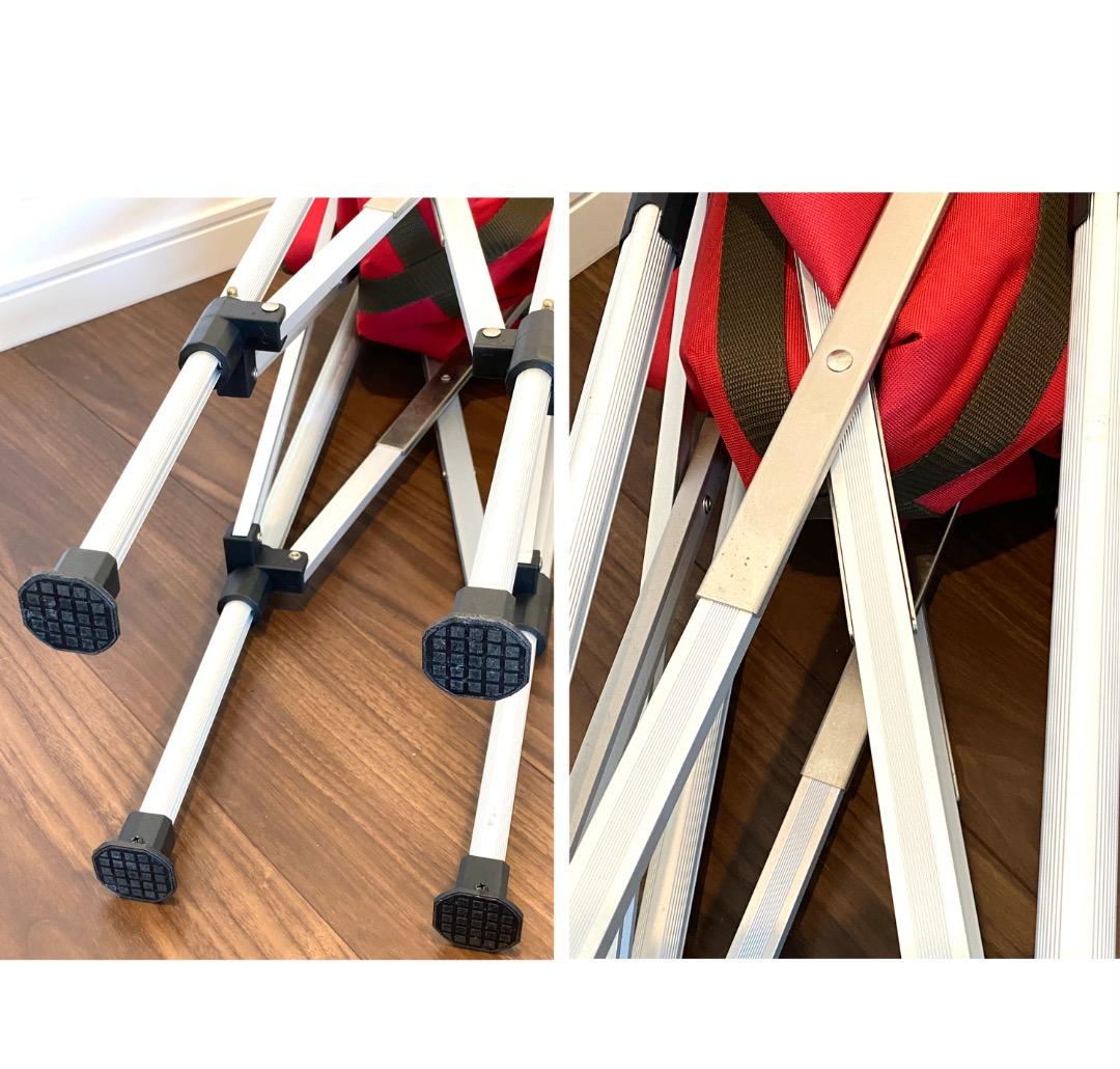 【2脚セット】 Coleman コールマン 2WAYキャプテンチェア 赤/緑