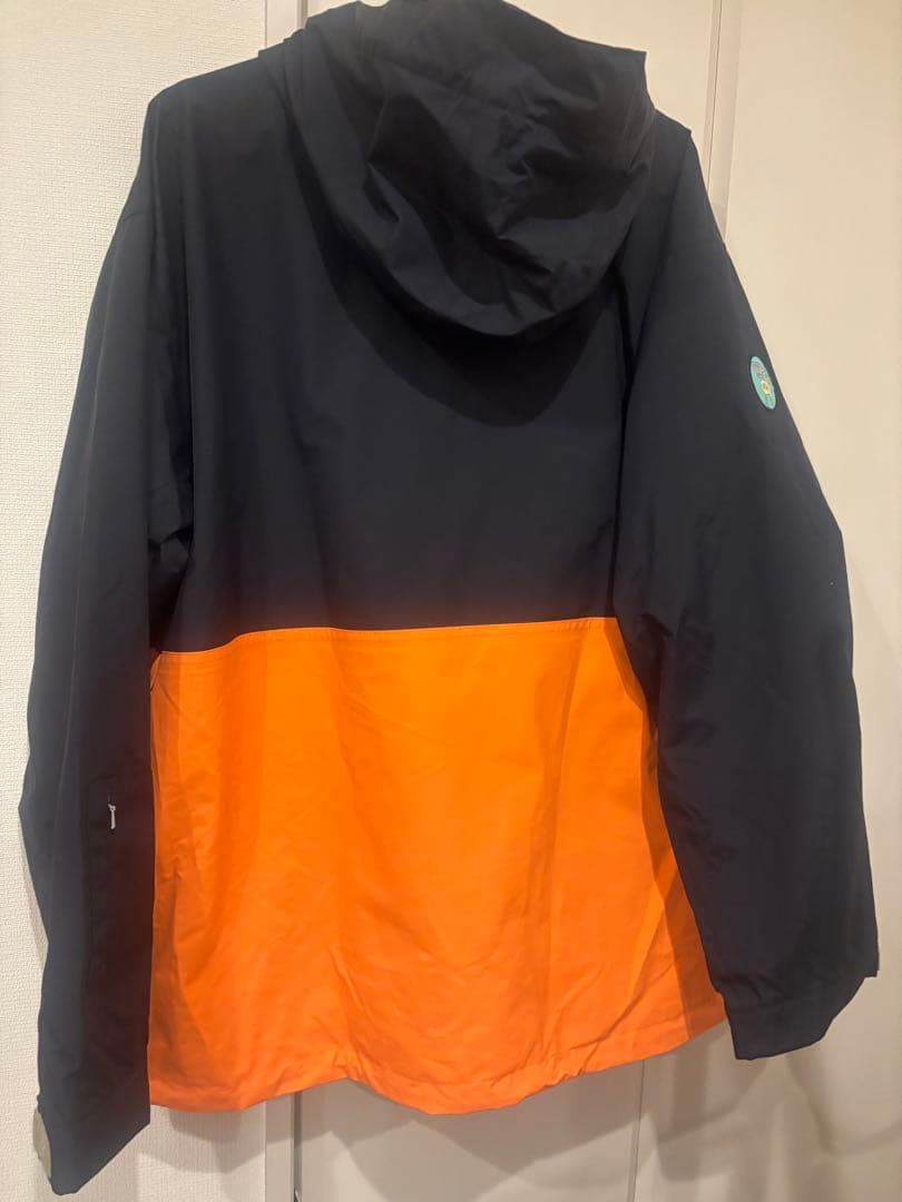 KM4K フード付きスノーボードウェア Mサイズ 黒 オレンジ