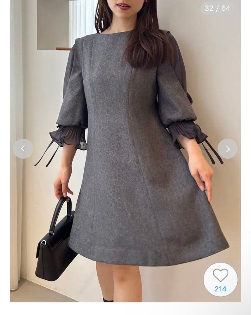 SNIDELレディライク フレア ミニ ワンピース