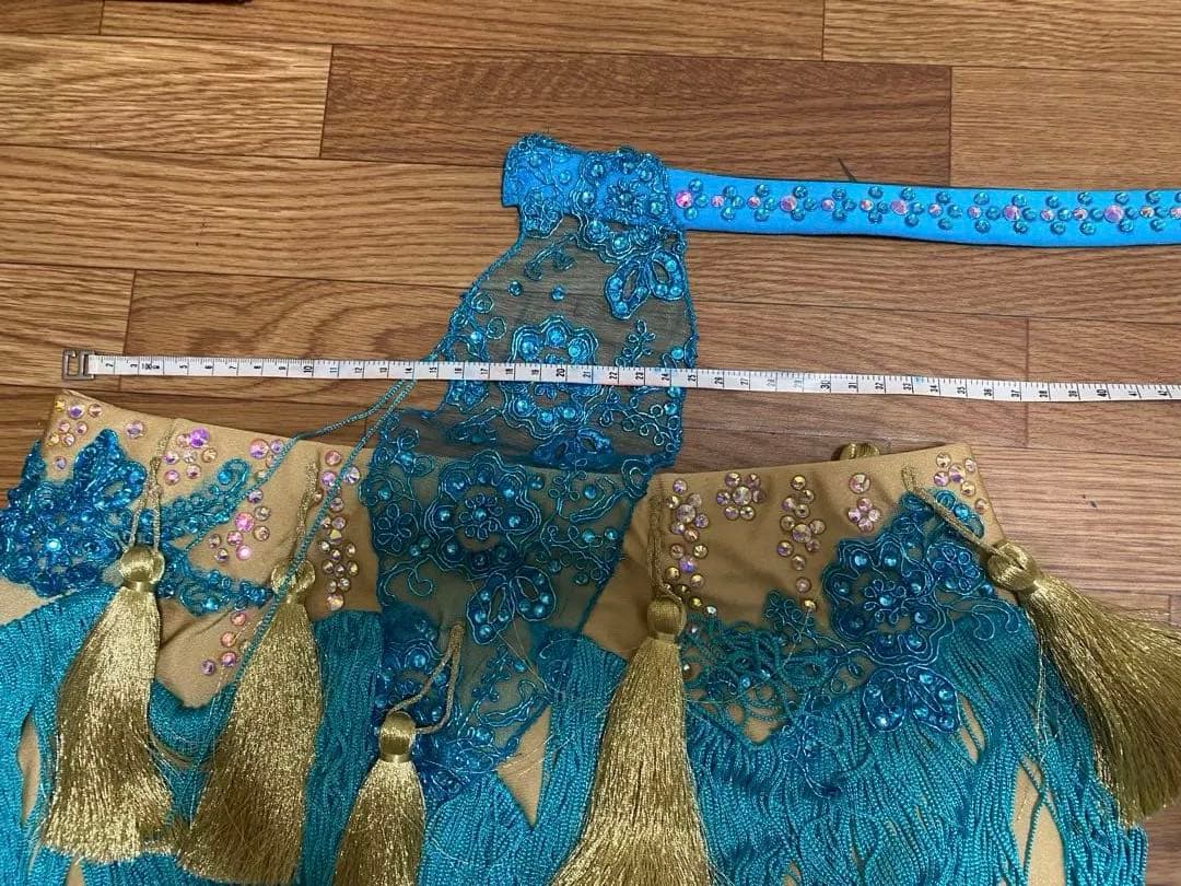 ベリーダンス衣装 ドラムソロ　belly dance costume ターコイズ