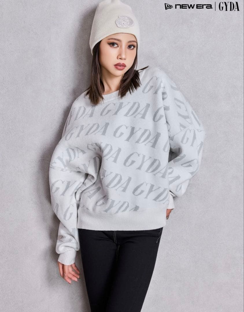 GYDA GYDA×NEWERA GD bijouニット　新発売　ホワイト