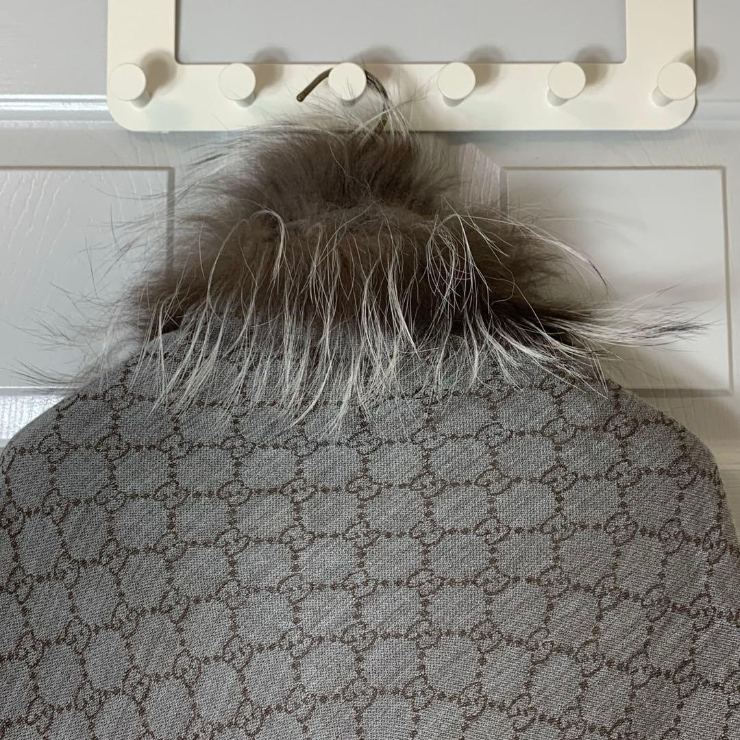 GUCCI グッチ 大判 ショール ストールGGモノグラム柄 シルク混