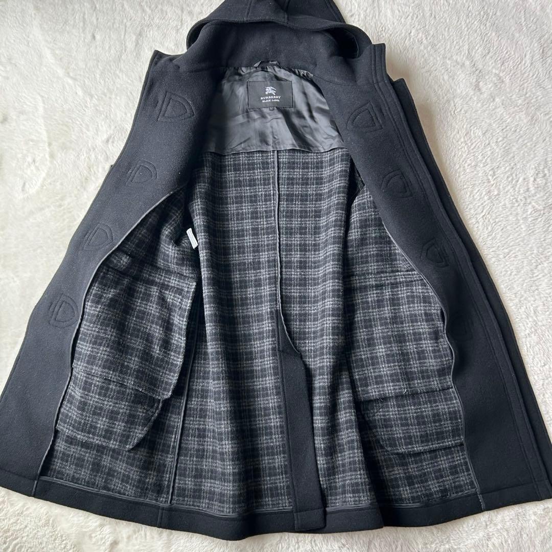 【美品】バーバリーブラックレーベル ウールメルトン ダッフルコート 2way