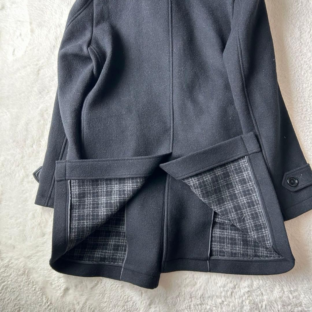 【美品】バーバリーブラックレーベル ウールメルトン ダッフルコート 2way