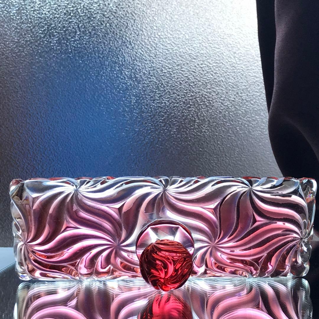 オールドバカラ ローザスミュルティプル★ボンボニエール蓋物