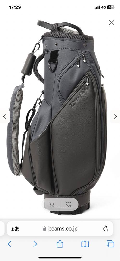 beams ビームス　ゴルフ エイトハーフキャディバック 81610389833