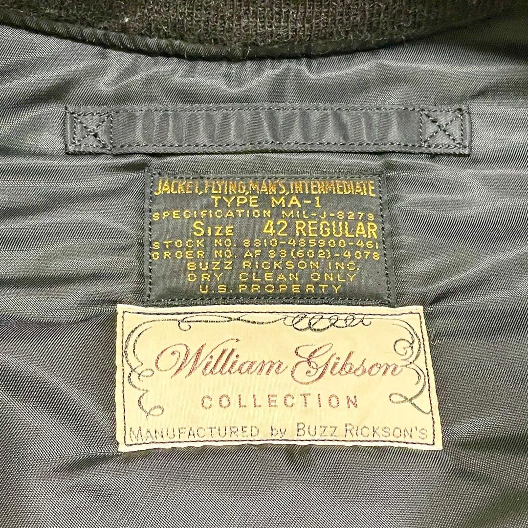 バズリクソンズ ウィリアムギブソン フライトジャケット MA-1 ブラック42