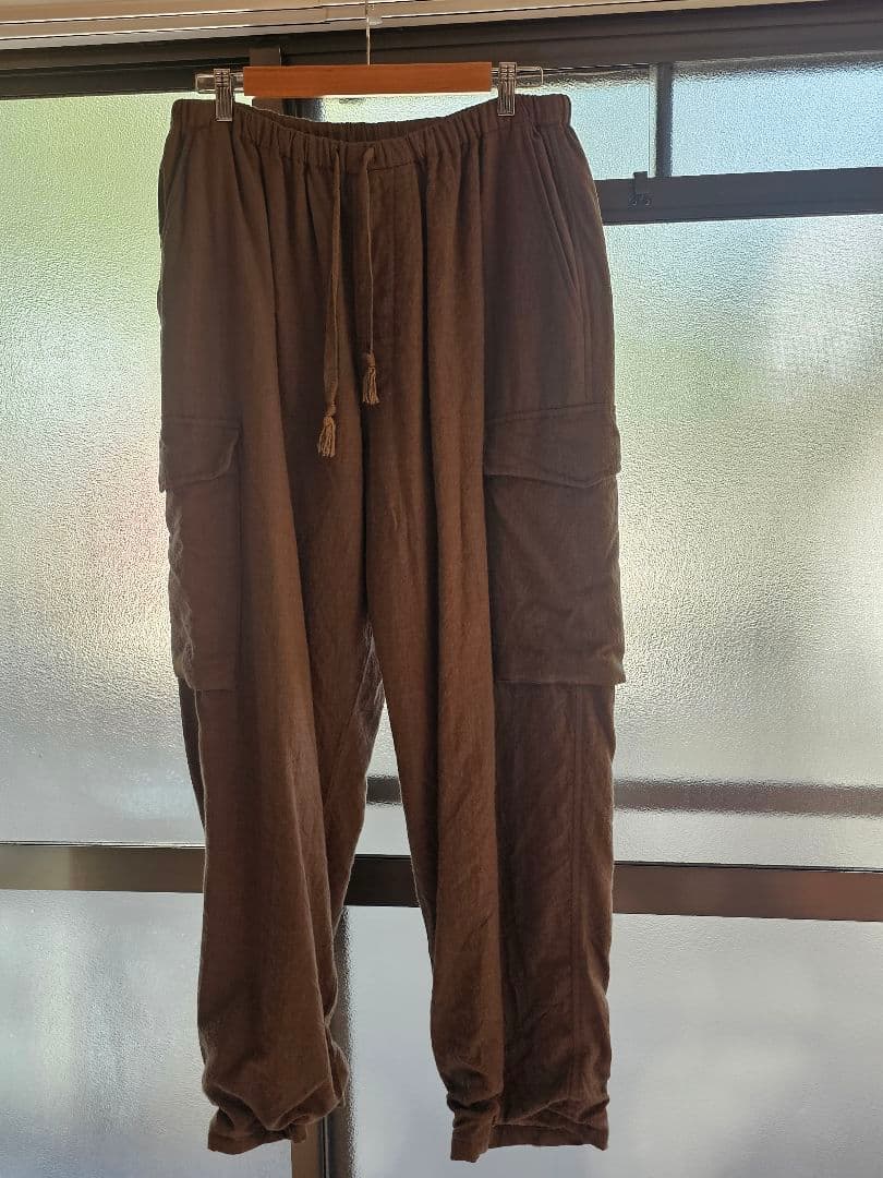 コモリ 23aw カーキ縮絨ウール 6Pパンツ