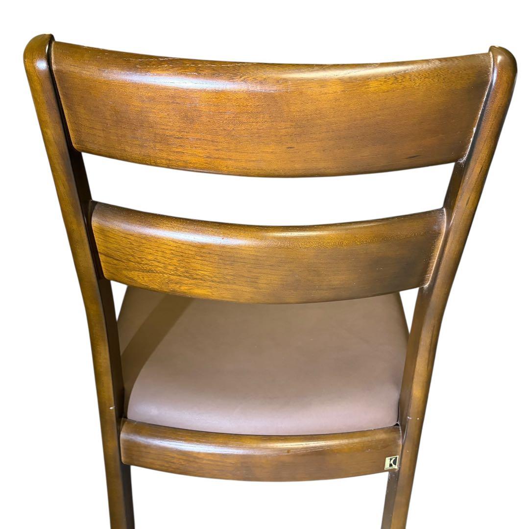 極美品 飛騨産業 ダイニングチェア キツツキマーク 2脚セット①