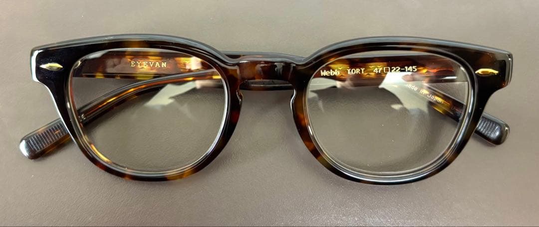 【EYEVAN】伊達メガネ 47サイズ Webb TORT
