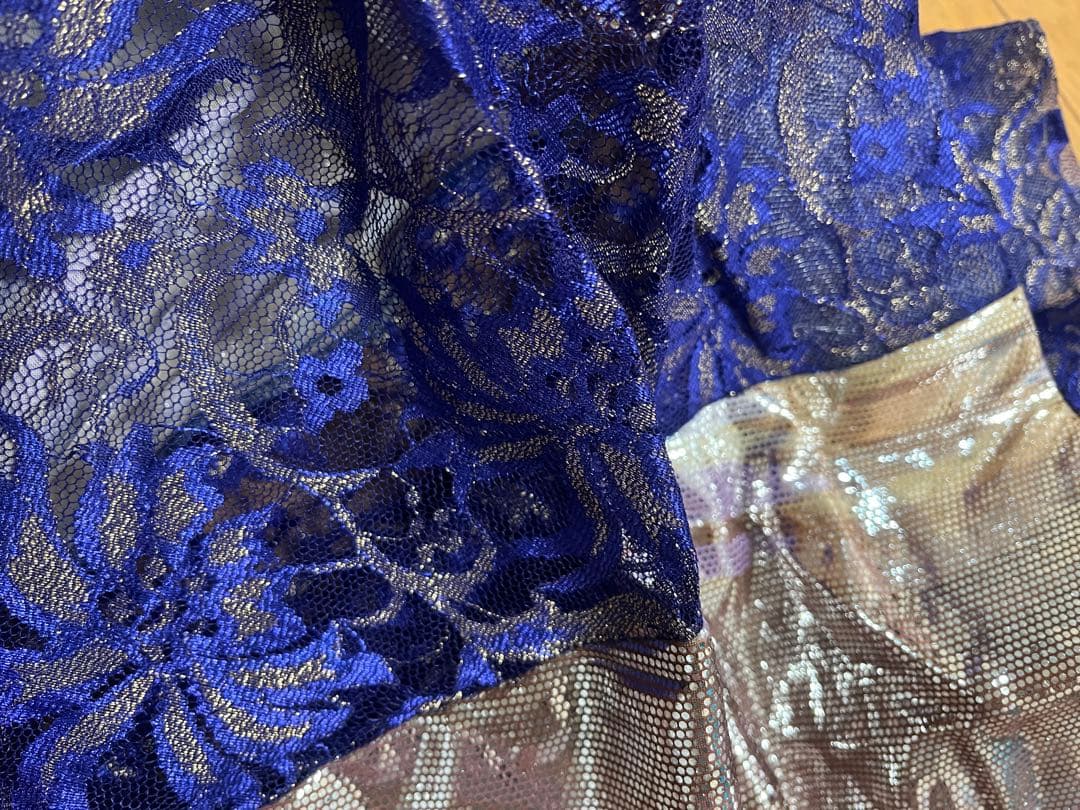 ベリーダンスHANAN衣装ブルーメタリック色