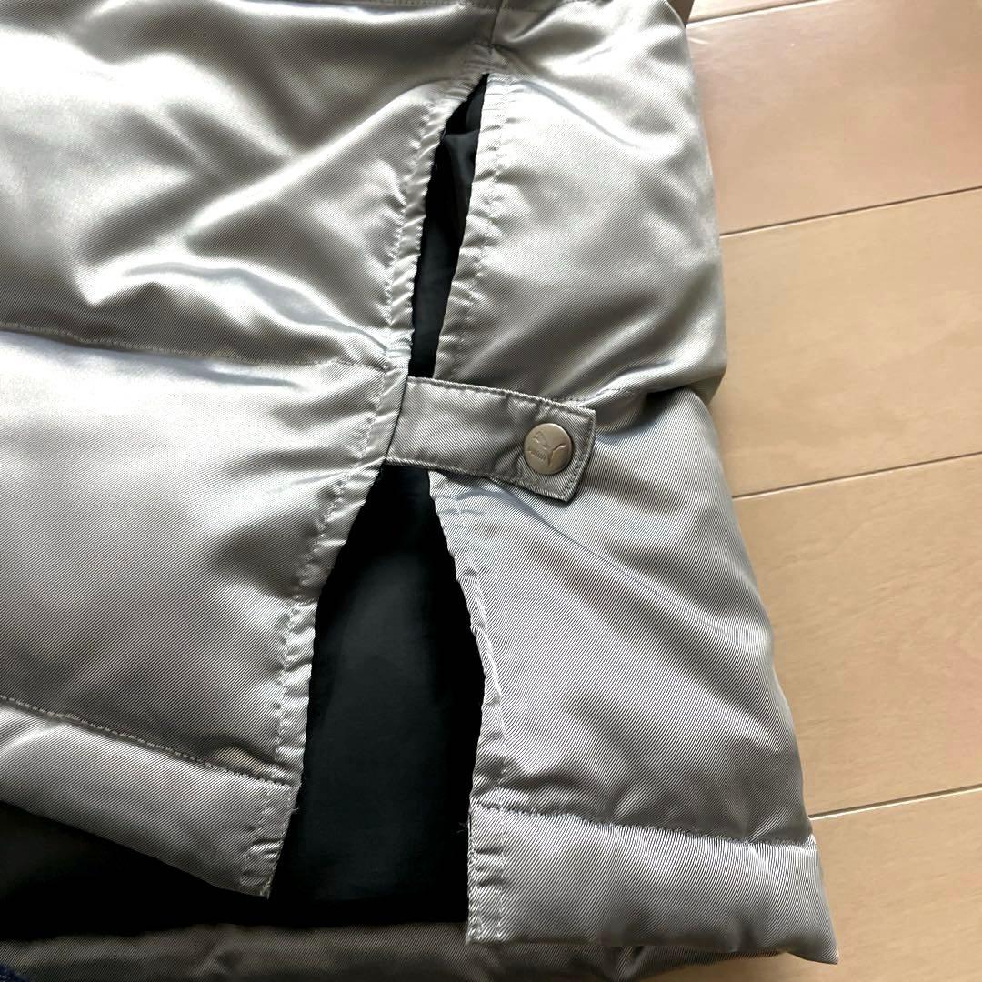 美品！PUMA ロングダウン ベンチコート シルバー プーマ 90's