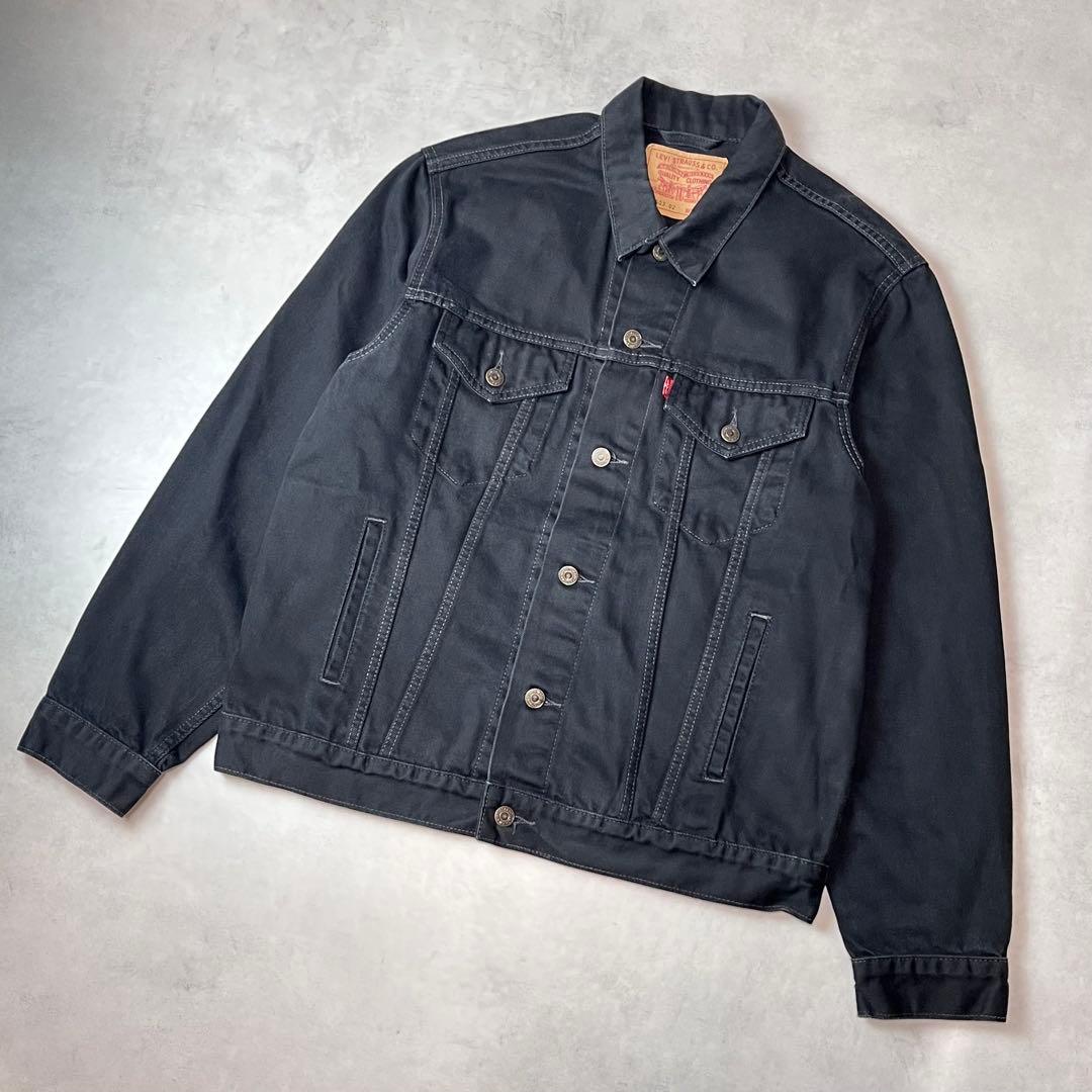90s Euro Levi's 70503 02 ブラック デニムジャケット L
