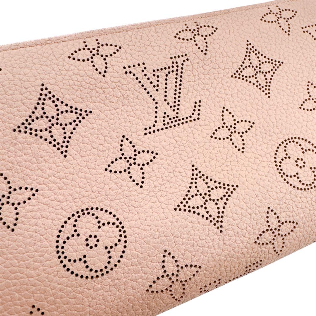 美品◇ルイヴィトン マヒナ ジッピーウォレット 長財布 ピンクベージュ