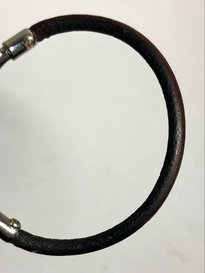 HERMES エルメス　ジャンボ　シルバー金具　レザー　ブレスレット　箱付き