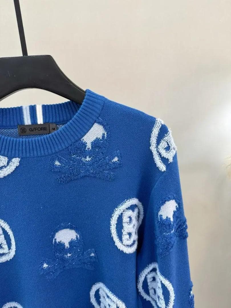 G FORE メンズ ニット セーター ラウンドネック ブラック 美品 ☘️