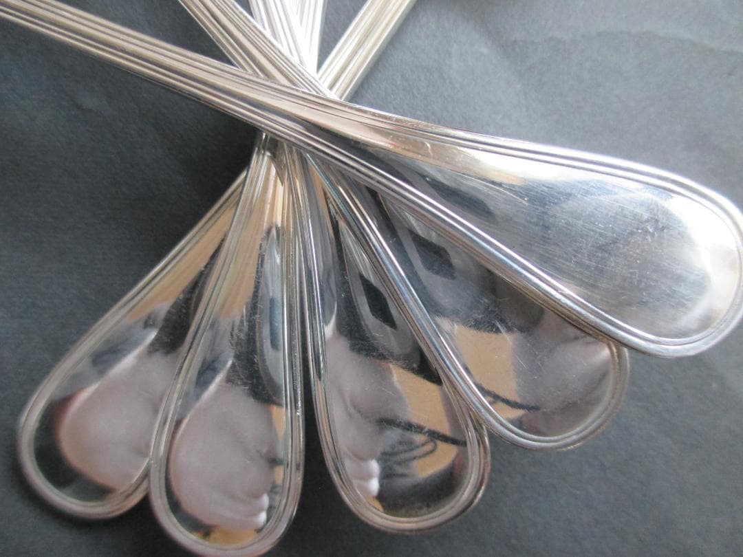 極美品☆仏蘭西高級銀器☆クリストフルシルバー デミタススプーン5本　マルメゾン