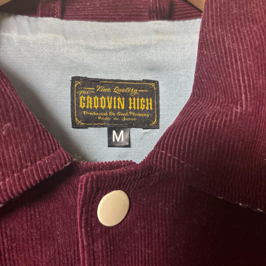GROOVIN HIGH バーガンディ コーデュロイジャケット M