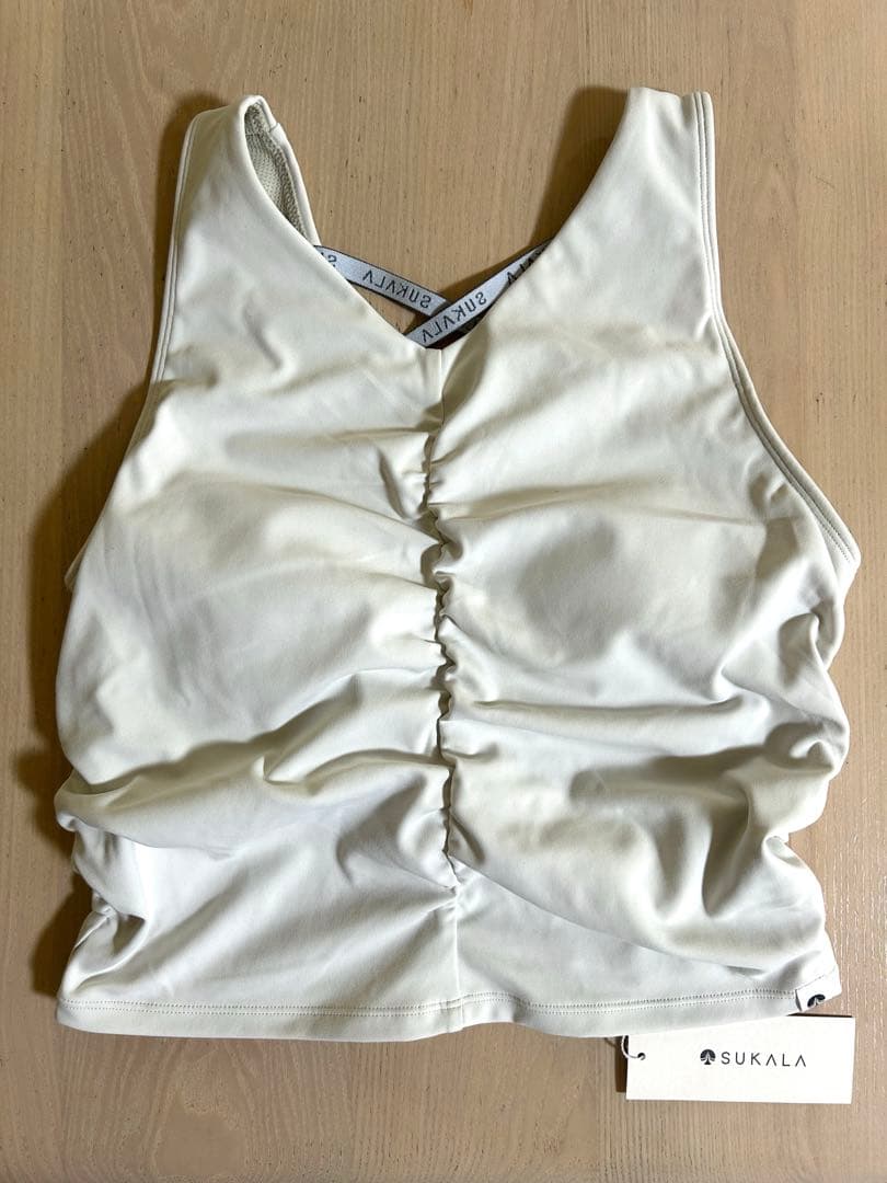 現在サイト完売⭐︎未使用品【SUKALA】アメリカンスリーブギャザータンクトップ
