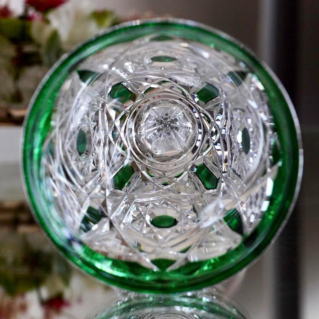 極希少美品オールドバカラBACCARATラグニー★グリーン レーマーワイングラス