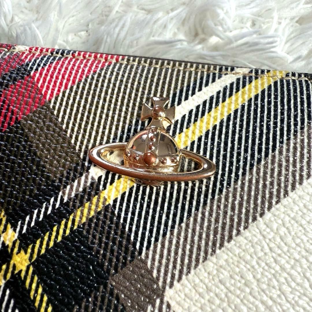 ヴィヴィアン ウエストウッド ラウンドジップ 長財布 オーブ タータン