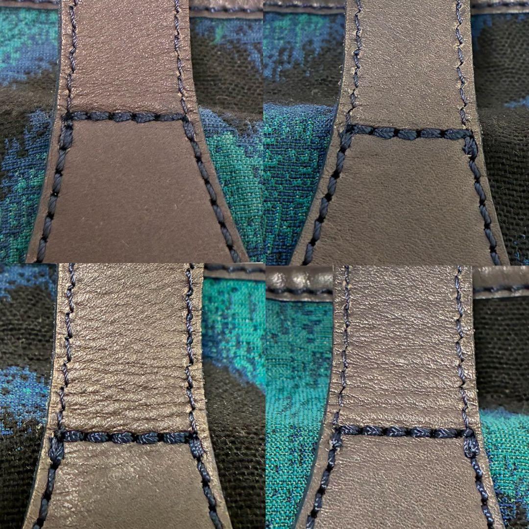 【美品】ヴィヴィアンウエストウッド トートバッグ キャンバス レザー オーブ 青