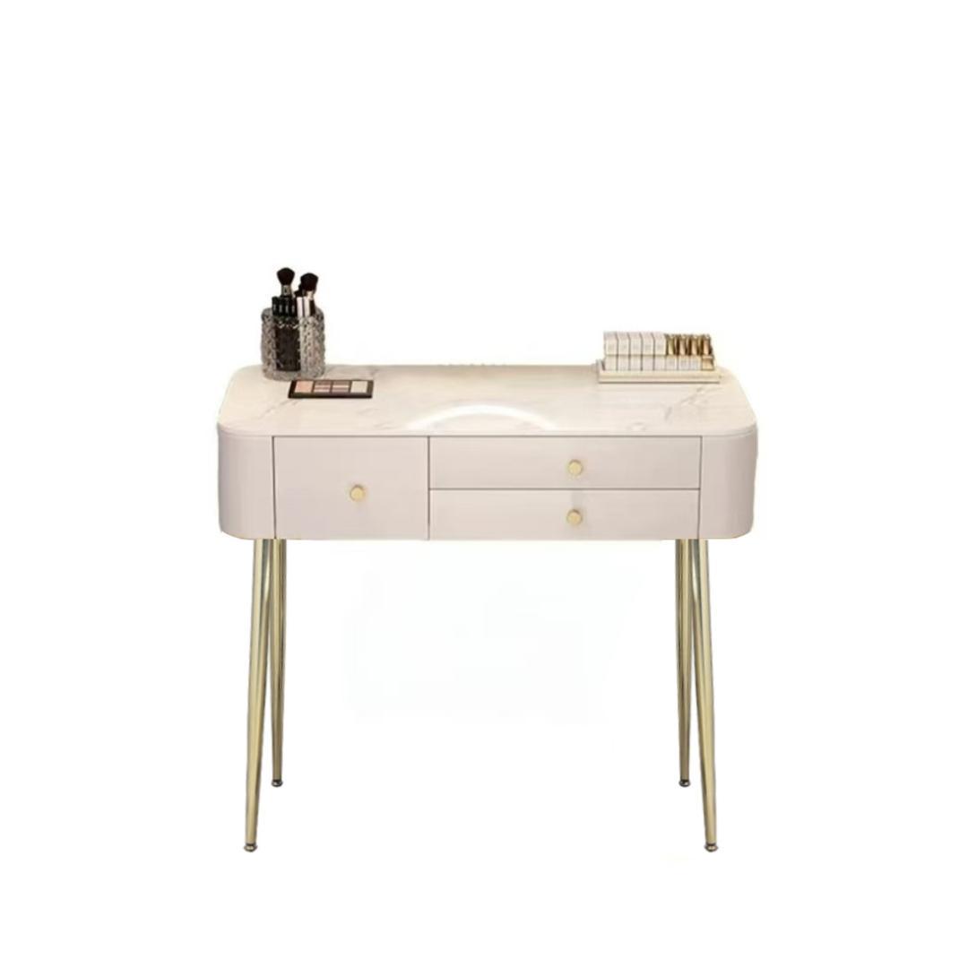 ホワイトマーブル調ドレッサーデスクのみ 訳あり品 J204-100-04