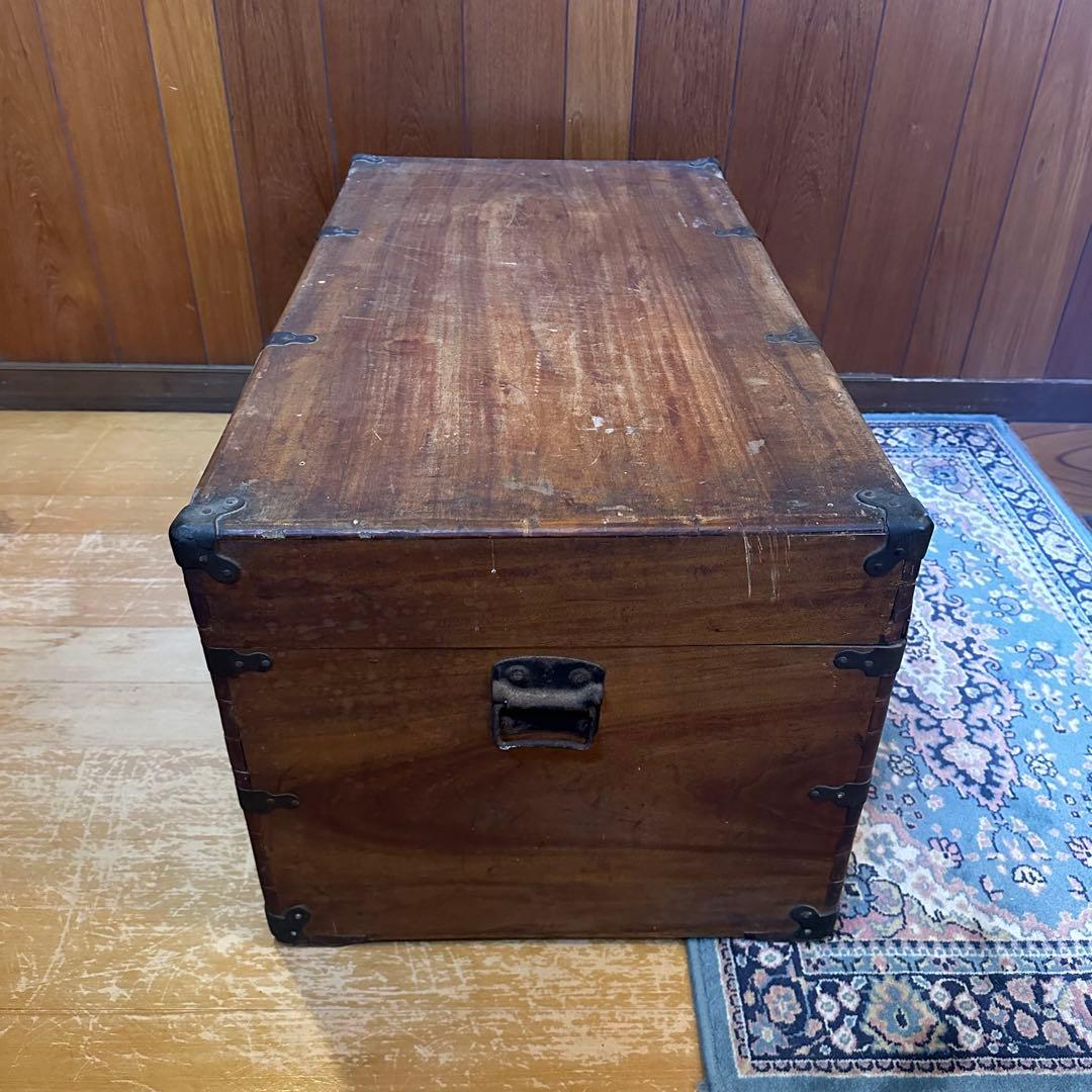 最終値下げ！アンティーク　木製トランクケース　長持　木箱
