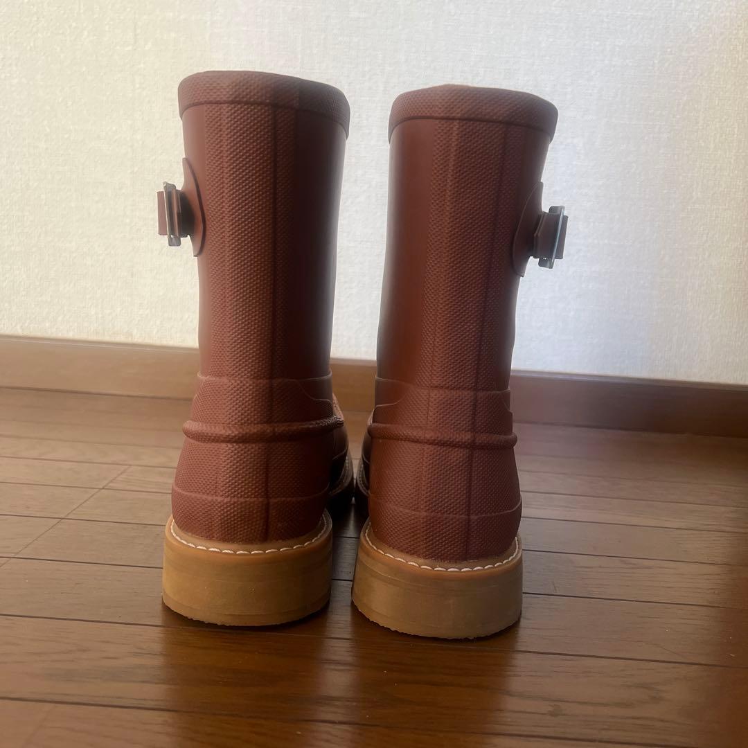 ハンター　オリジナル モックトゥ　ショート レインブーツ　25cm ブラウン