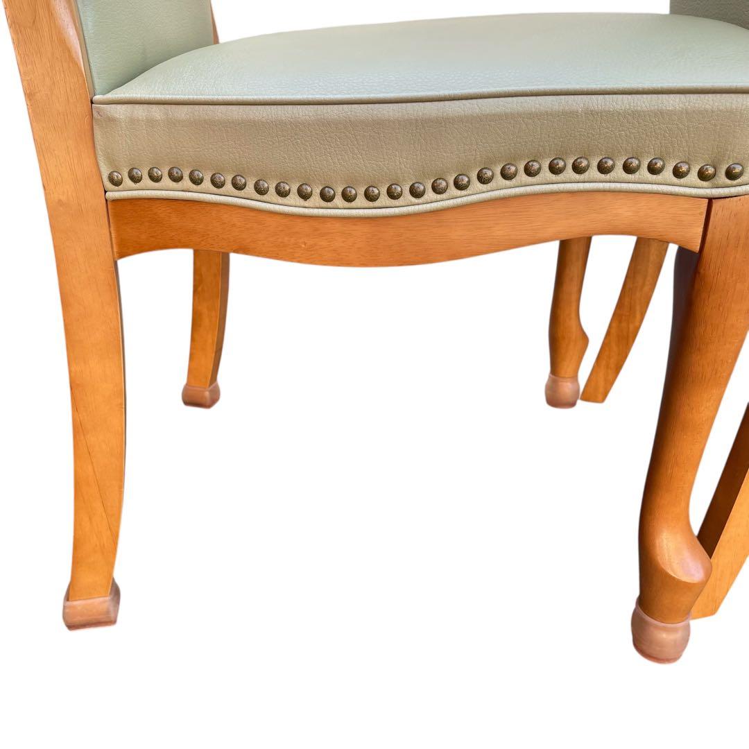 2脚　maruni マルニ ベルサイユ ダイニングチェア 椅子 鋲打ち 猫脚