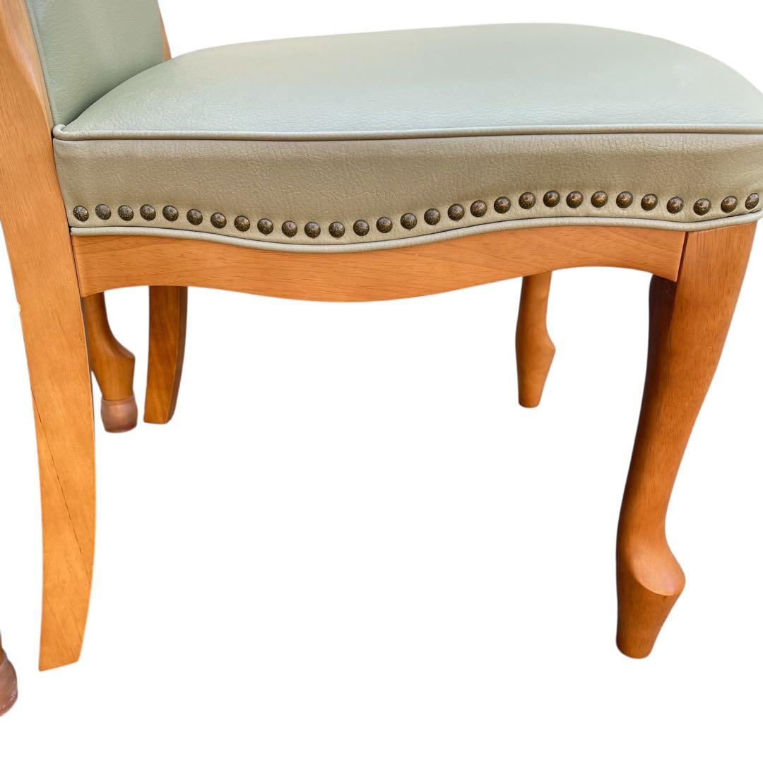 2脚　maruni マルニ ベルサイユ ダイニングチェア 椅子 鋲打ち 猫脚