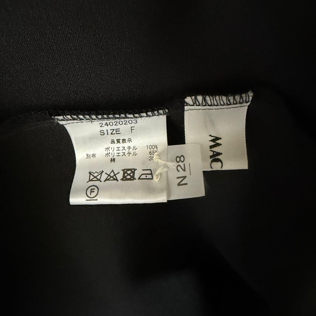 美品 machatt マチャット ダブルクロスバイカラードレス ブラック 正規品