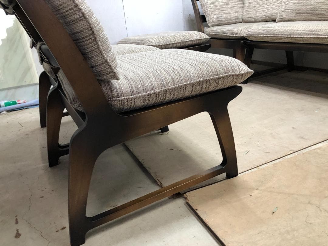 ナフコ ホノカ リビングダイニング 6点セット ブラウン 250325-1