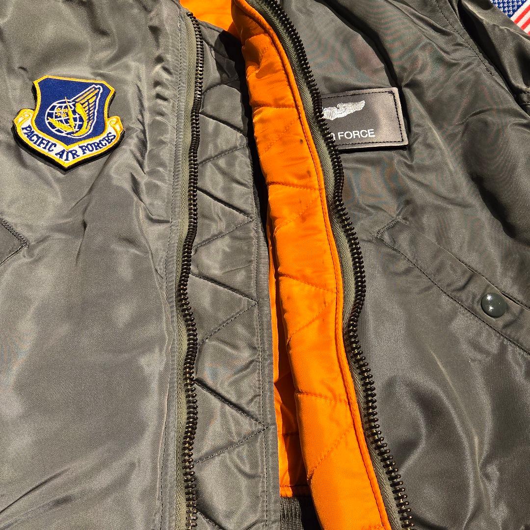 美品　ALPHA INDUSTRIES　アルファ　９０年代　MA−1　カーキ　S