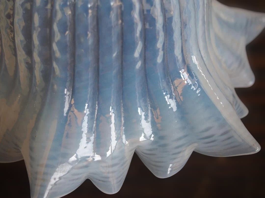 オパールガラス フリルガラス ランプシェード オパールセント/K296の