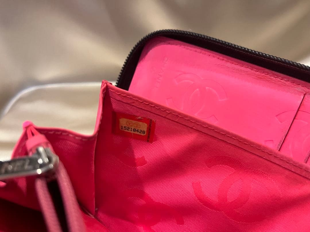 シャネル カンボンライン 長財布 ラウンドファスナー 正規品　リペア