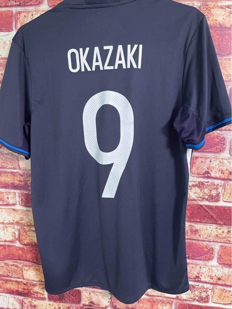 未使用タグ付　16-17 日本代表　OKAZAKI 9番　adidas Lサイズ