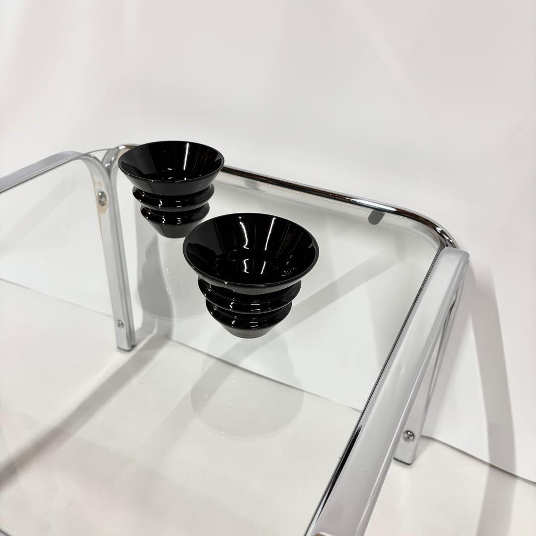 ガラステーブル サイドテーブル クローム スペースエイジ ミッドセンチュリー