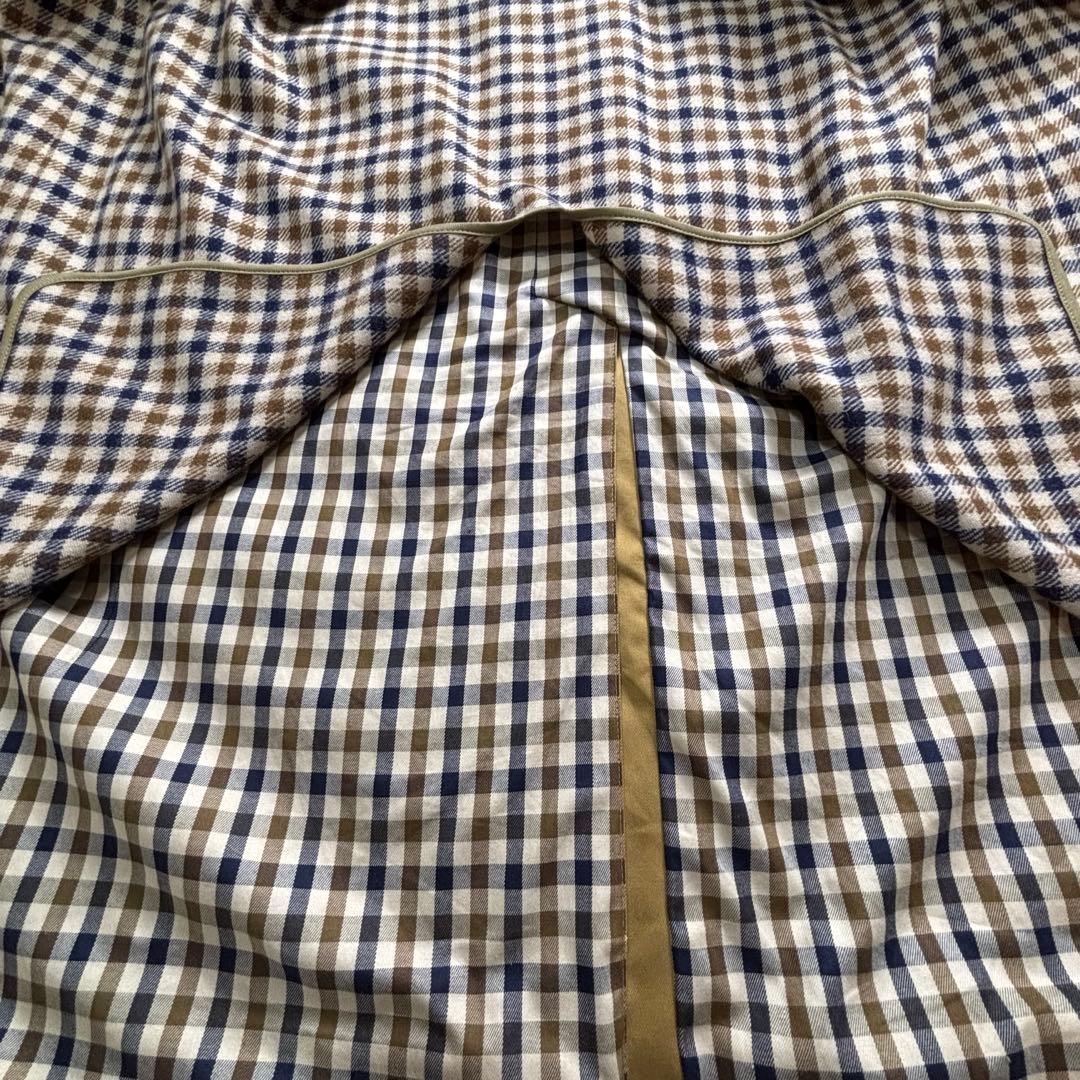 良品✨アクアスキュータム ステンカラーコート 英国製 ライナー付き マキシ丈 L