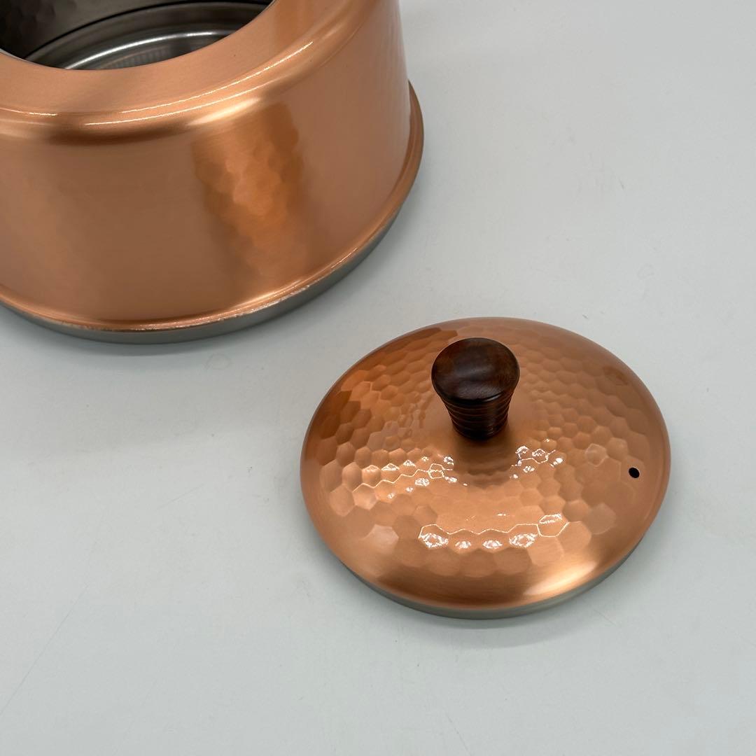 新品未使用 銅製 やかん 3.5L ケトル IH対応 直火 ガス火 大容量 鎚目