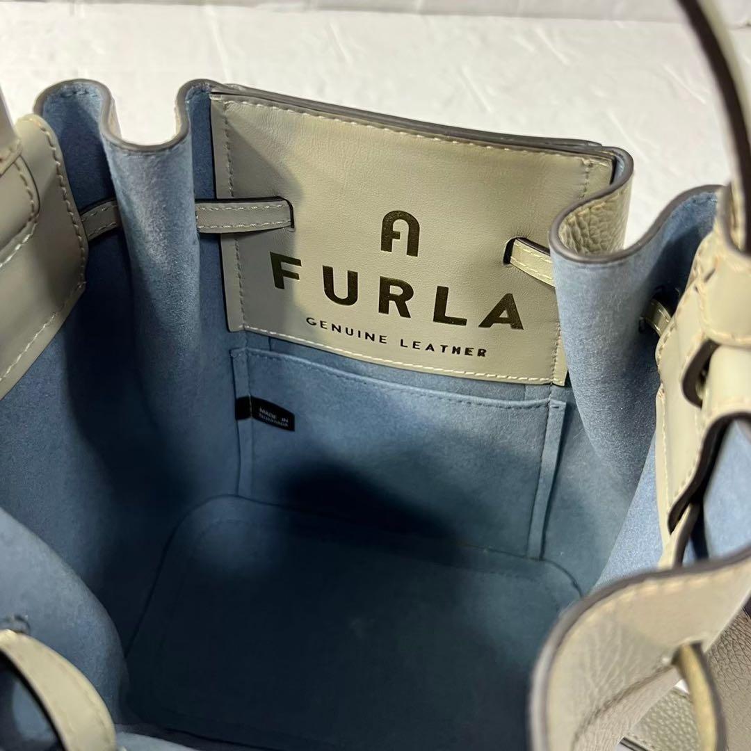 極美品 フルラ ミアステラ 2way バケットバッグ 巾着型 レザー