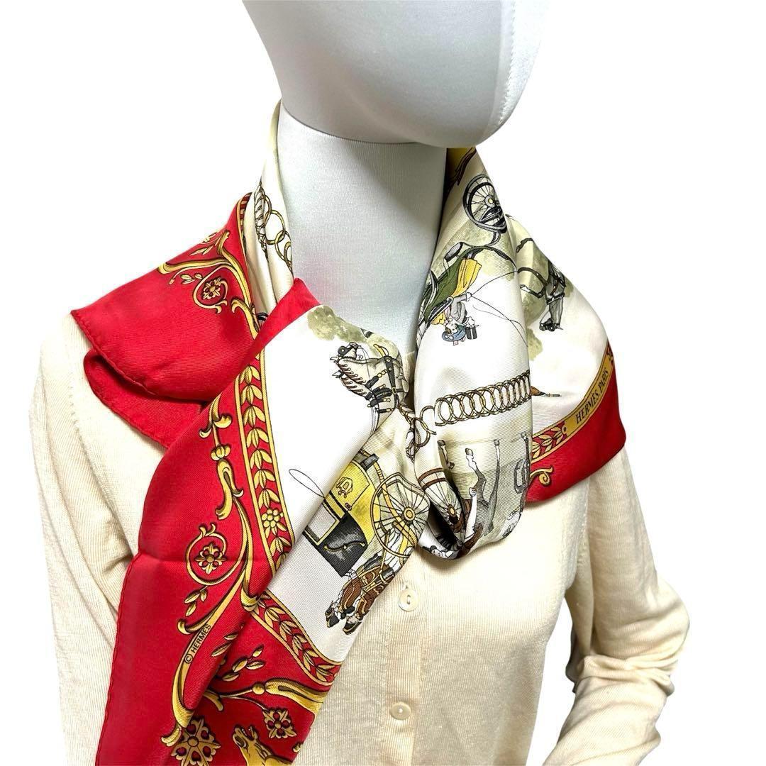 エルメス　HERMES スカーフ　カレ90 LA PROMENADE