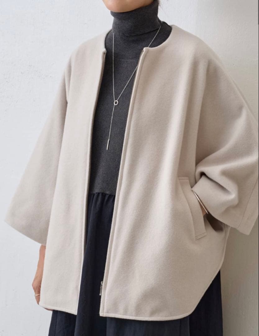 ウールポンチョコート