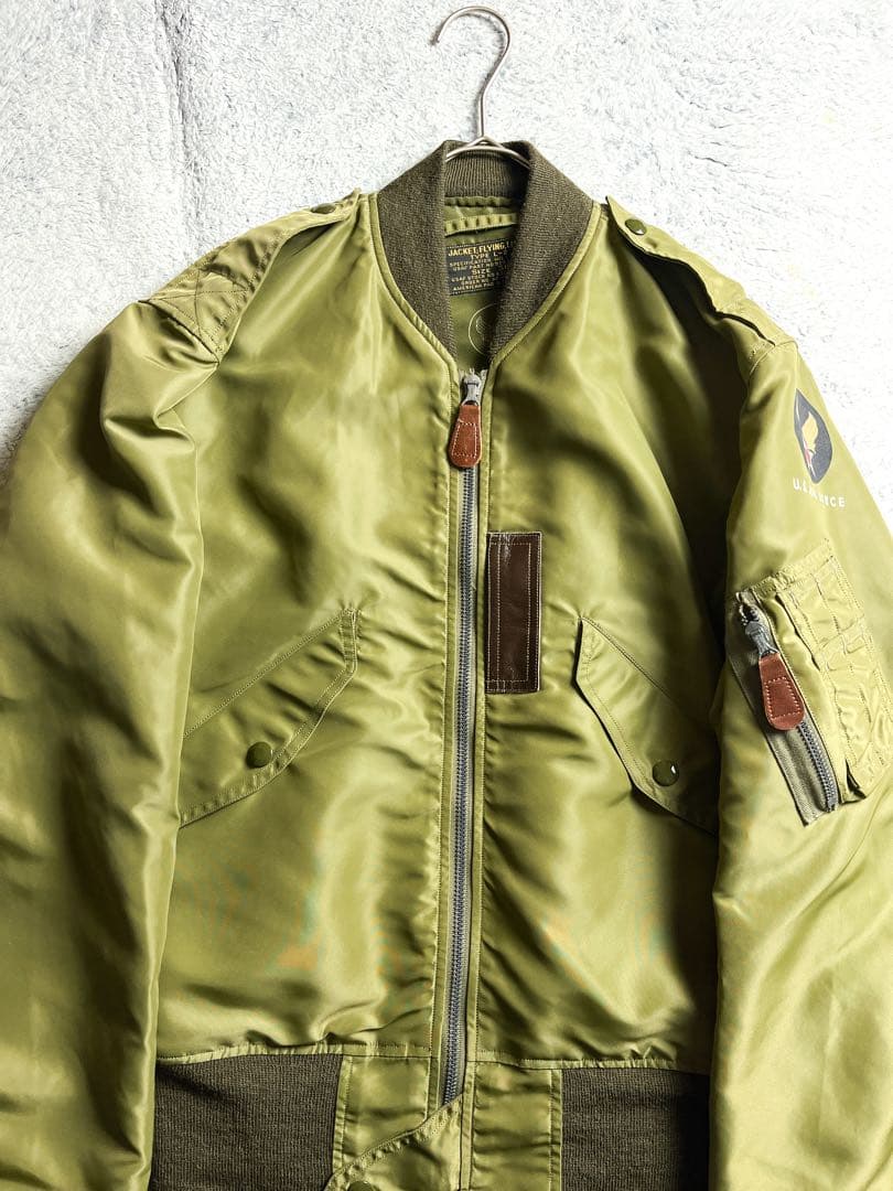 極美品【バズリクソンズ】L-2 フライトジャケット セージグリーン 36