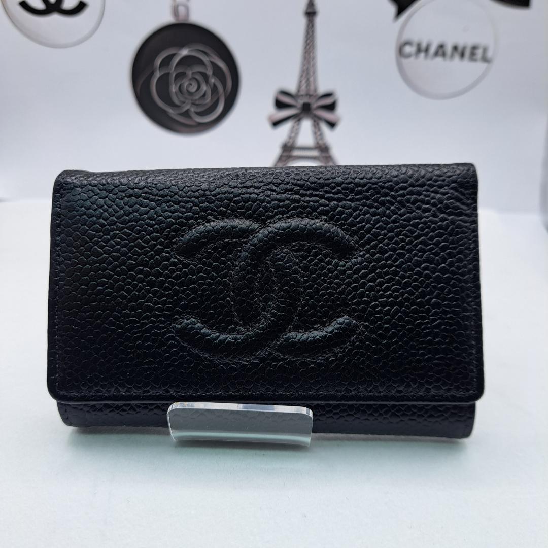 CHANEL　デカココ　キーケース　ブラック　財布