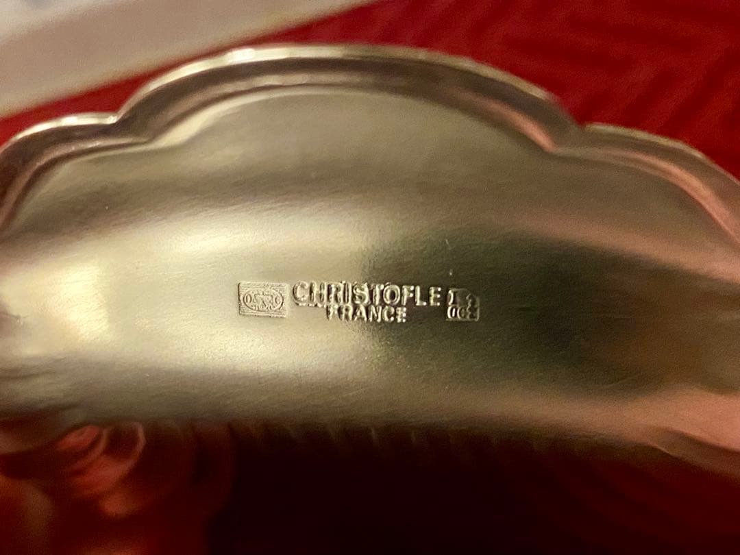 【未使用品並極美品☆レアアイテム☆】クリストフル コキーユ ミニプレート ペア