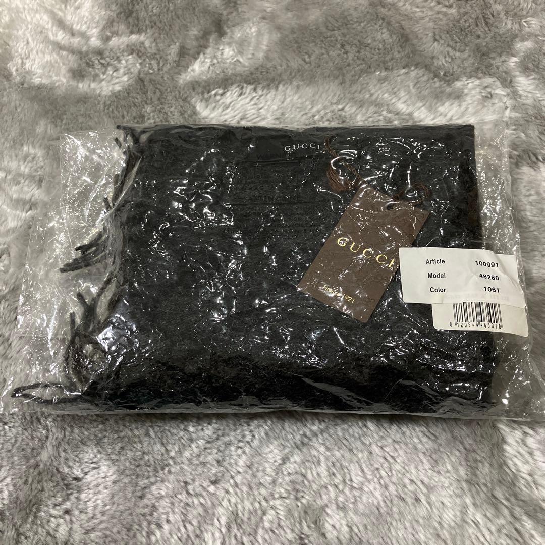新品未使用 GUCCI グッチ 100%カシミア　マフラー イタリア製 タグ付き